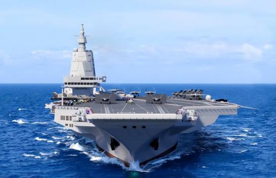 出道即巅峰！中国同时开工两艘新型核航母，排水量均超10万吨级(图1)